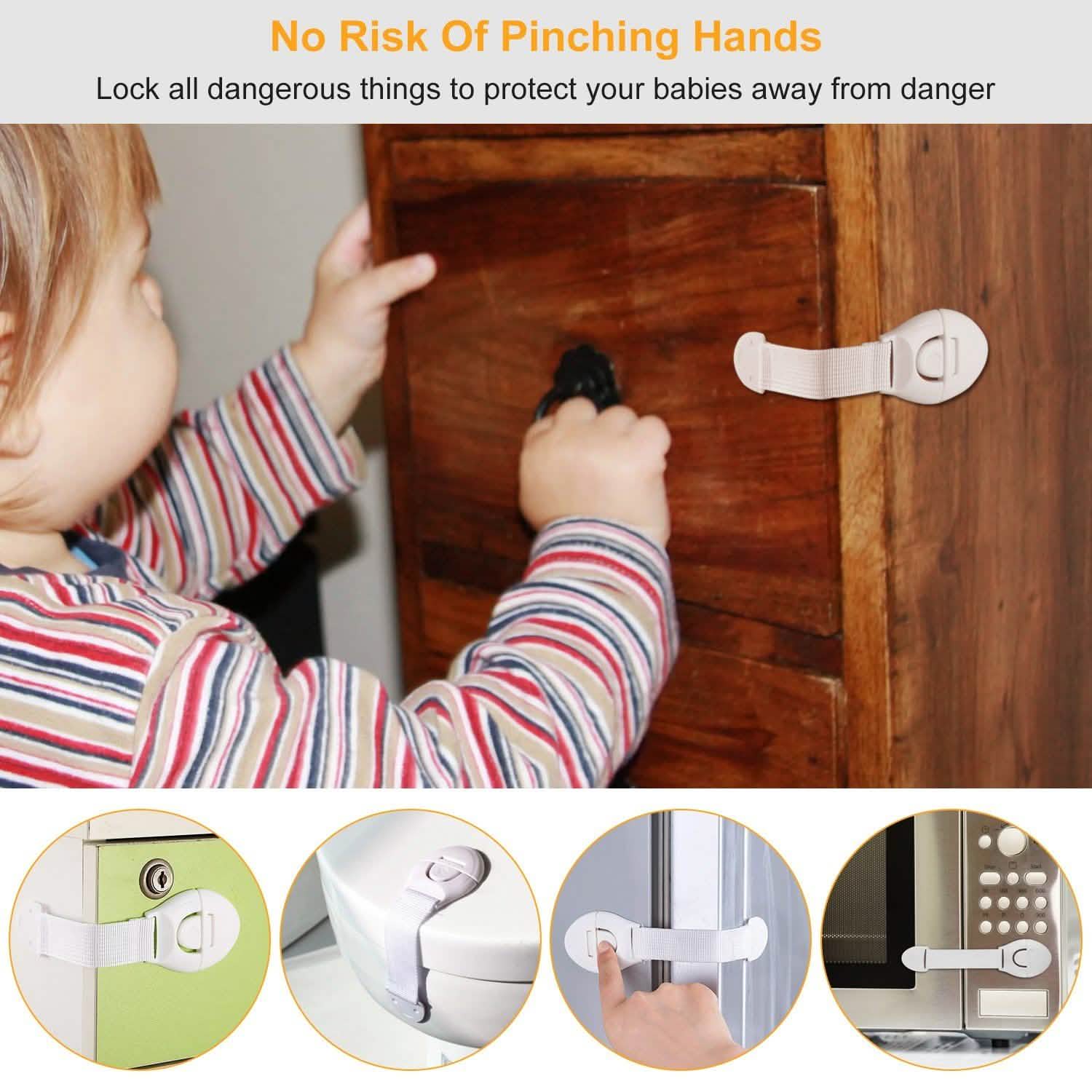 10-Pieces: Kids Safety Locks with 5 Furniture Corner Protectors DailySale