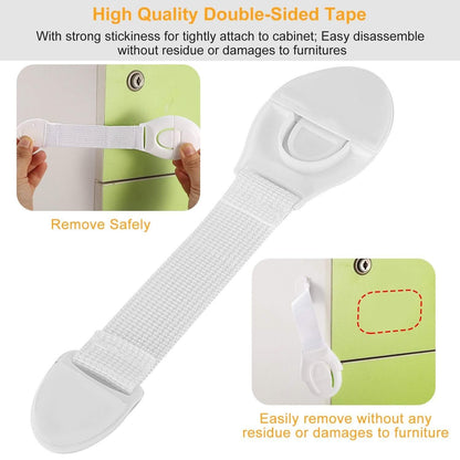 10-Pieces: Kids Safety Locks with 5 Furniture Corner Protectors DailySale