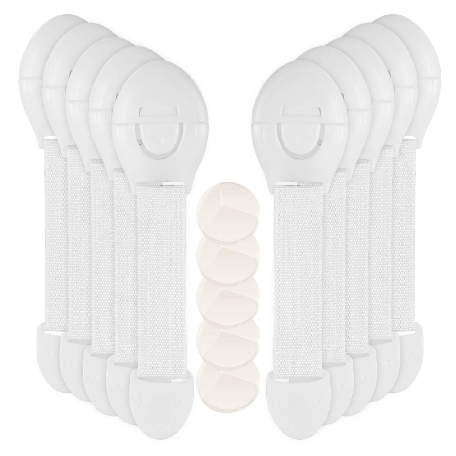10-Pieces: Kids Safety Locks with 5 Furniture Corner Protectors DailySale