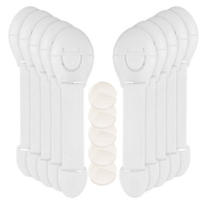10-Pieces: Kids Safety Locks with 5 Furniture Corner Protectors DailySale