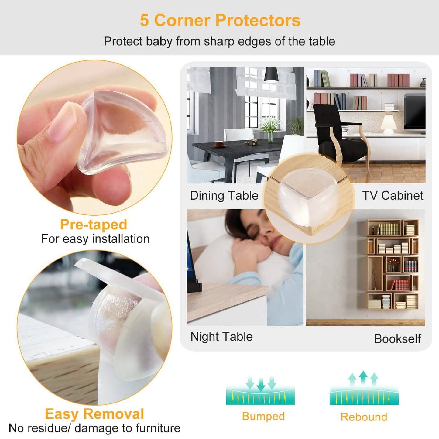 10-Pieces: Kids Safety Locks with 5 Furniture Corner Protectors DailySale