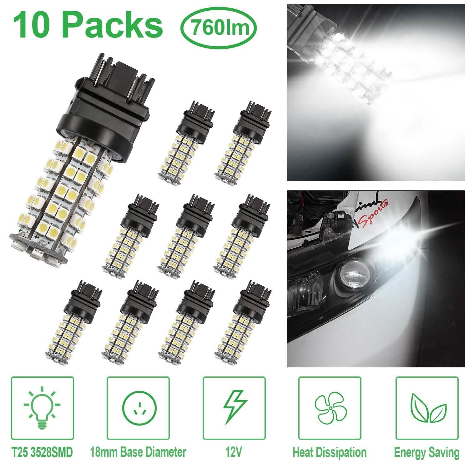 10-Pieces: LED Car Light Bulbs DailySale