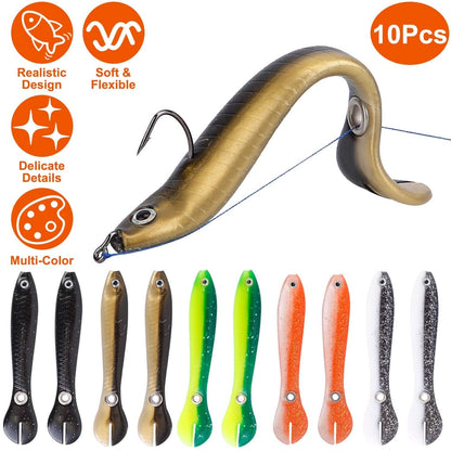 10-Pieces: Realistic Bass Loach Swimming Lure DailySale