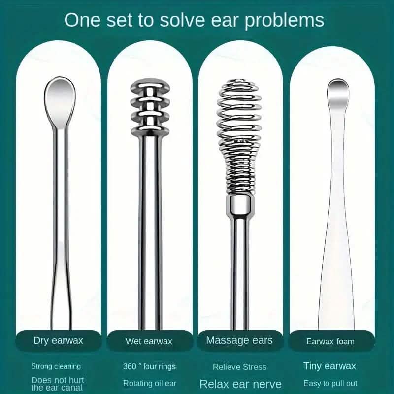 10-Pieces: Stainless Steel Ear Wax Removal Tool Set DailySale