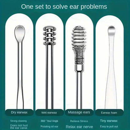 10-Pieces: Stainless Steel Ear Wax Removal Tool Set DailySale