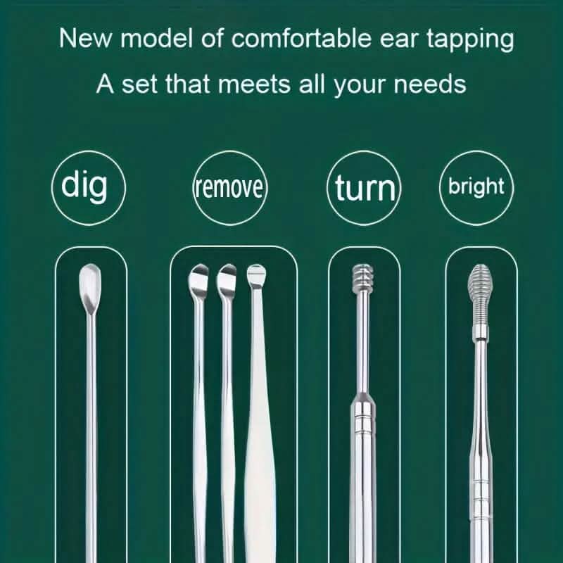 10-Pieces: Stainless Steel Ear Wax Removal Tool Set DailySale