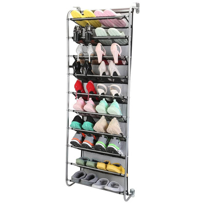 10-Tier Over the Door Shoe Rack Organizer Holder Hanging Storage Shelf DailySale