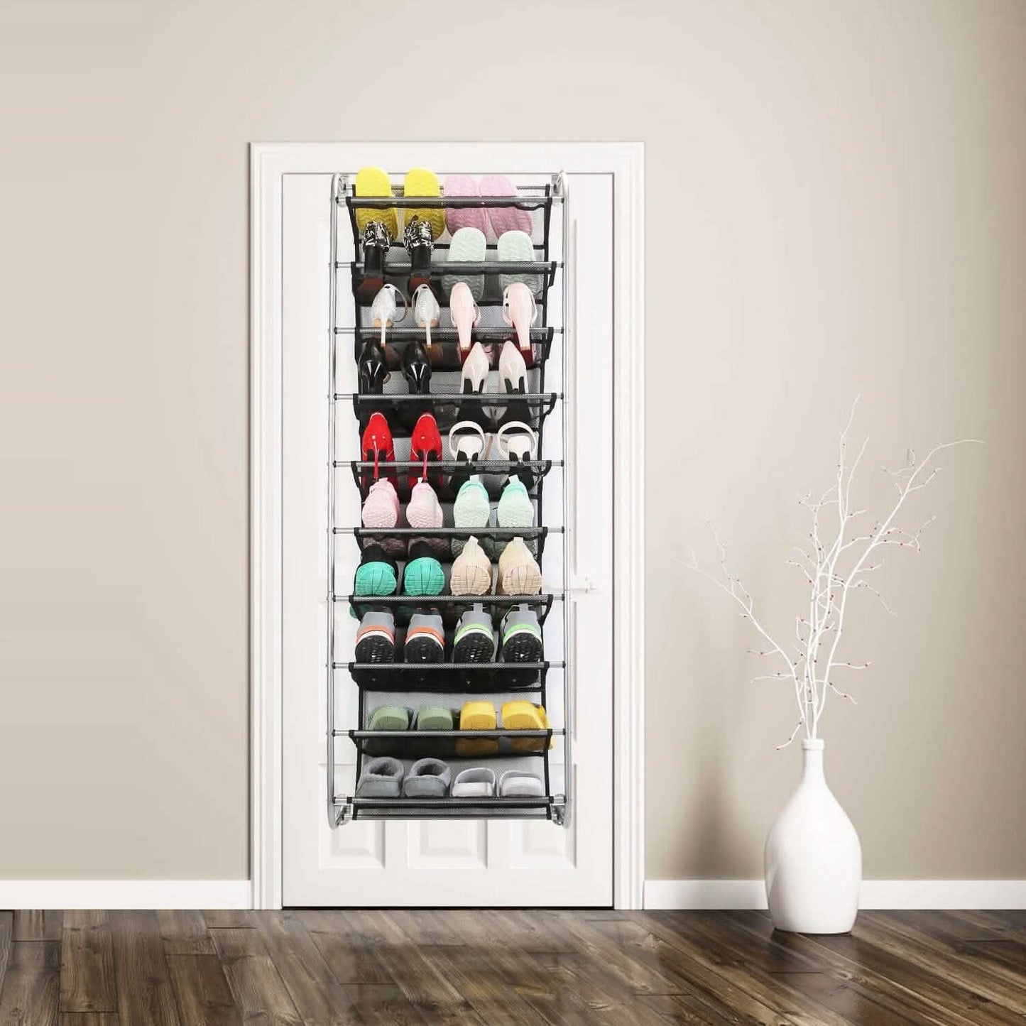 10-Tier Over the Door Shoe Rack Organizer Holder Hanging Storage Shelf DailySale