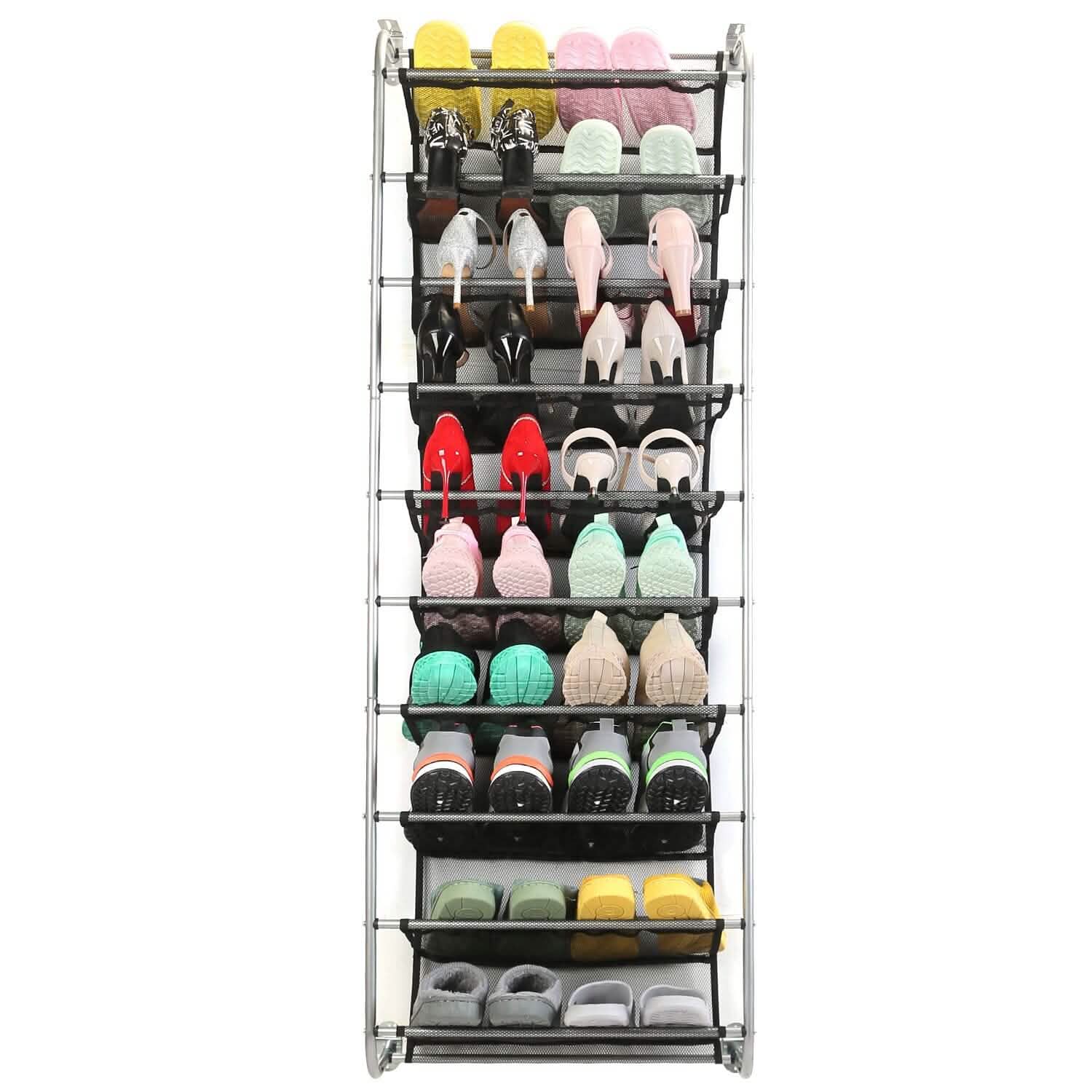 10-Tier Over the Door Shoe Rack Organizer Holder Hanging Storage Shelf DailySale