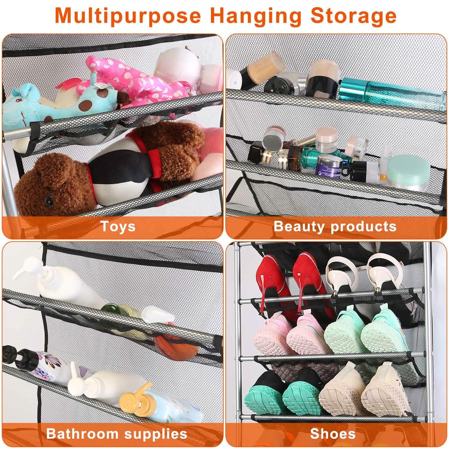 10-Tier Over the Door Shoe Rack Organizer Holder Hanging Storage Shelf DailySale