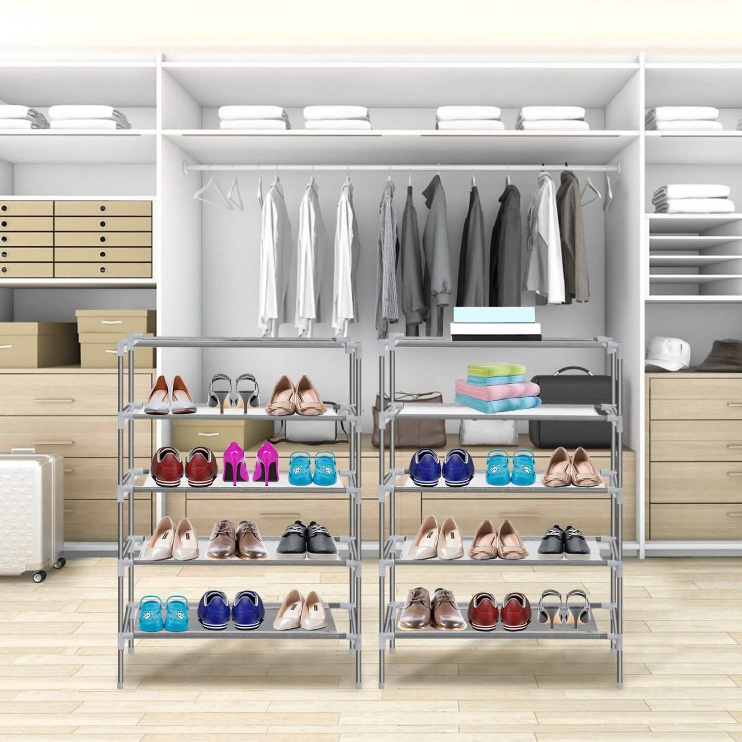 10-Tier Shoe Rack Shelves 27 Pairs Shoes Organizer DailySale