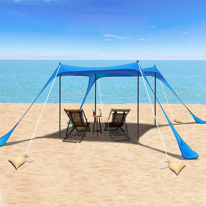 10 x 10 ft Sun Shelter Family Beach Tent Outdoor Shade UPF50+ with Sandbag DailySale