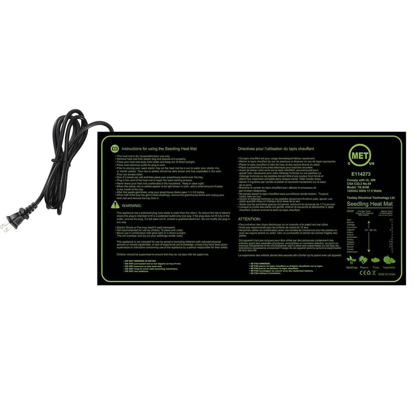 10" x 20" Seedling Heat Mat for Seed Germination DailySale
