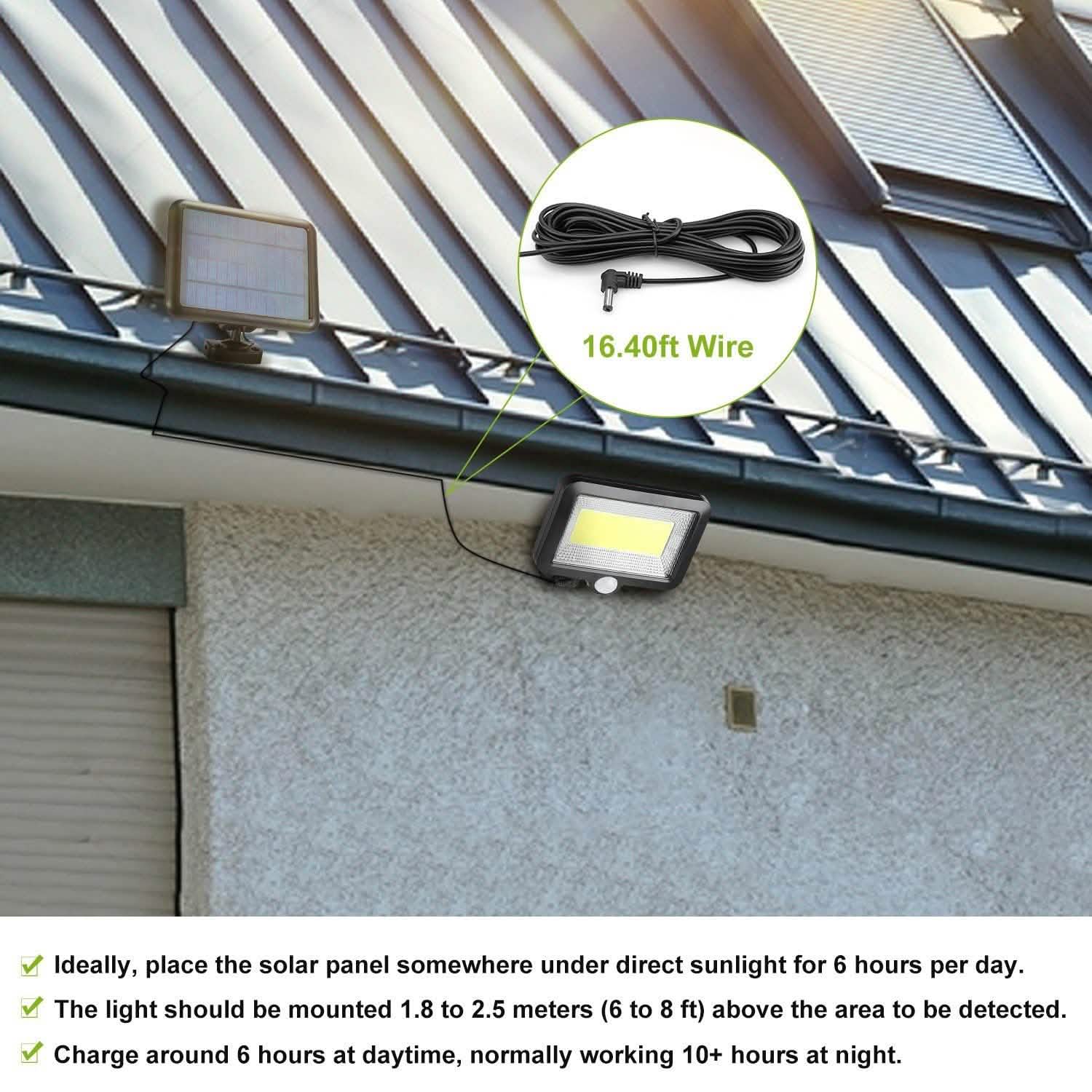 100 LED Solar Powered Wall Lights Outdoor DailySale