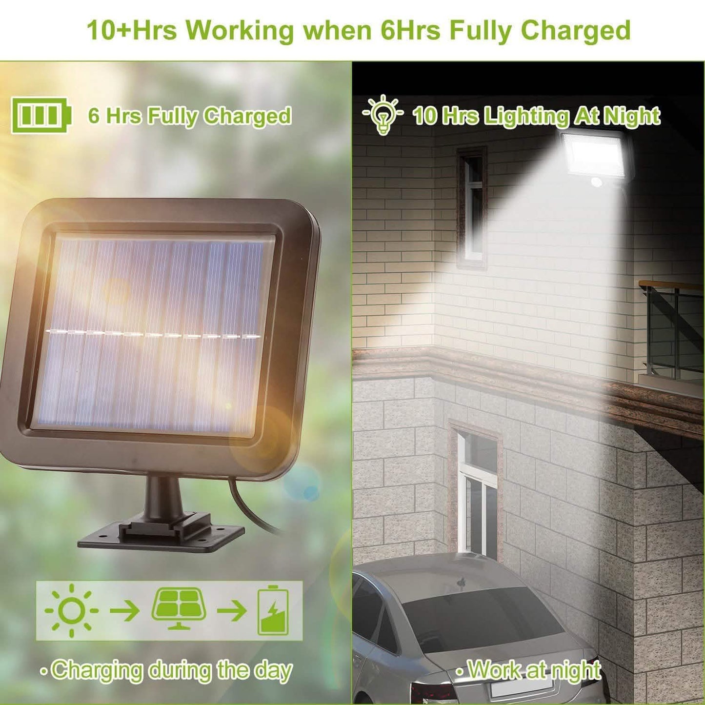 100 LED Solar Powered Wall Lights Outdoor DailySale