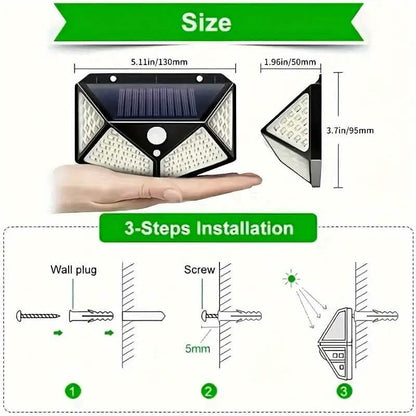 100-LED Solar Rechargeable Outdoor Light DailySale