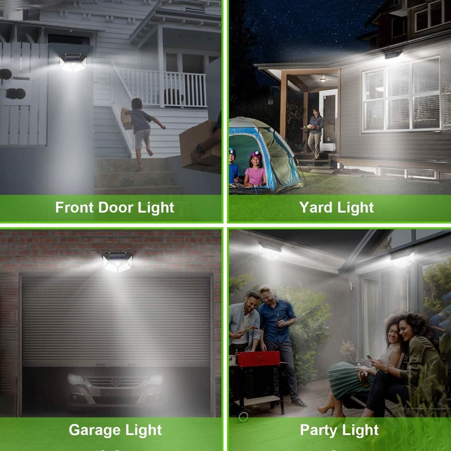 100 LED Solar Wall Light Outdoor DailySale
