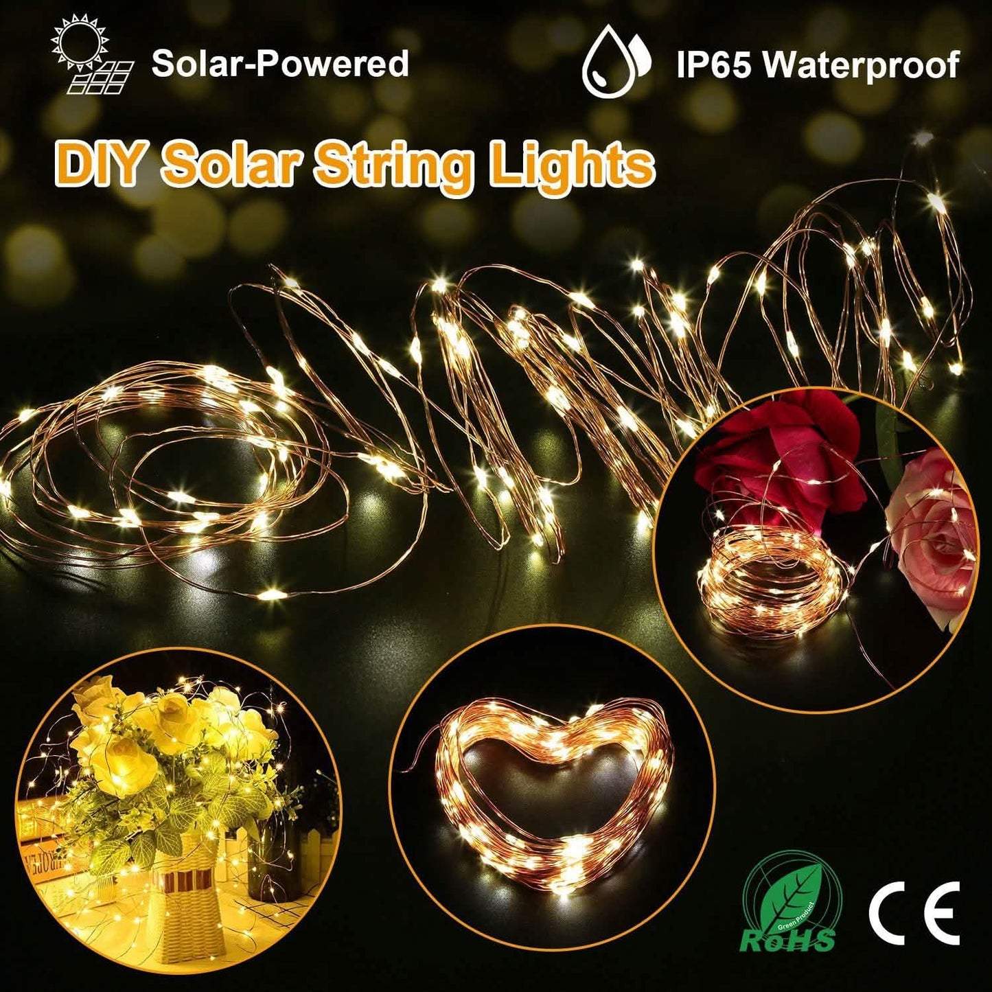 100 LEDs Solar String Lights DailySale