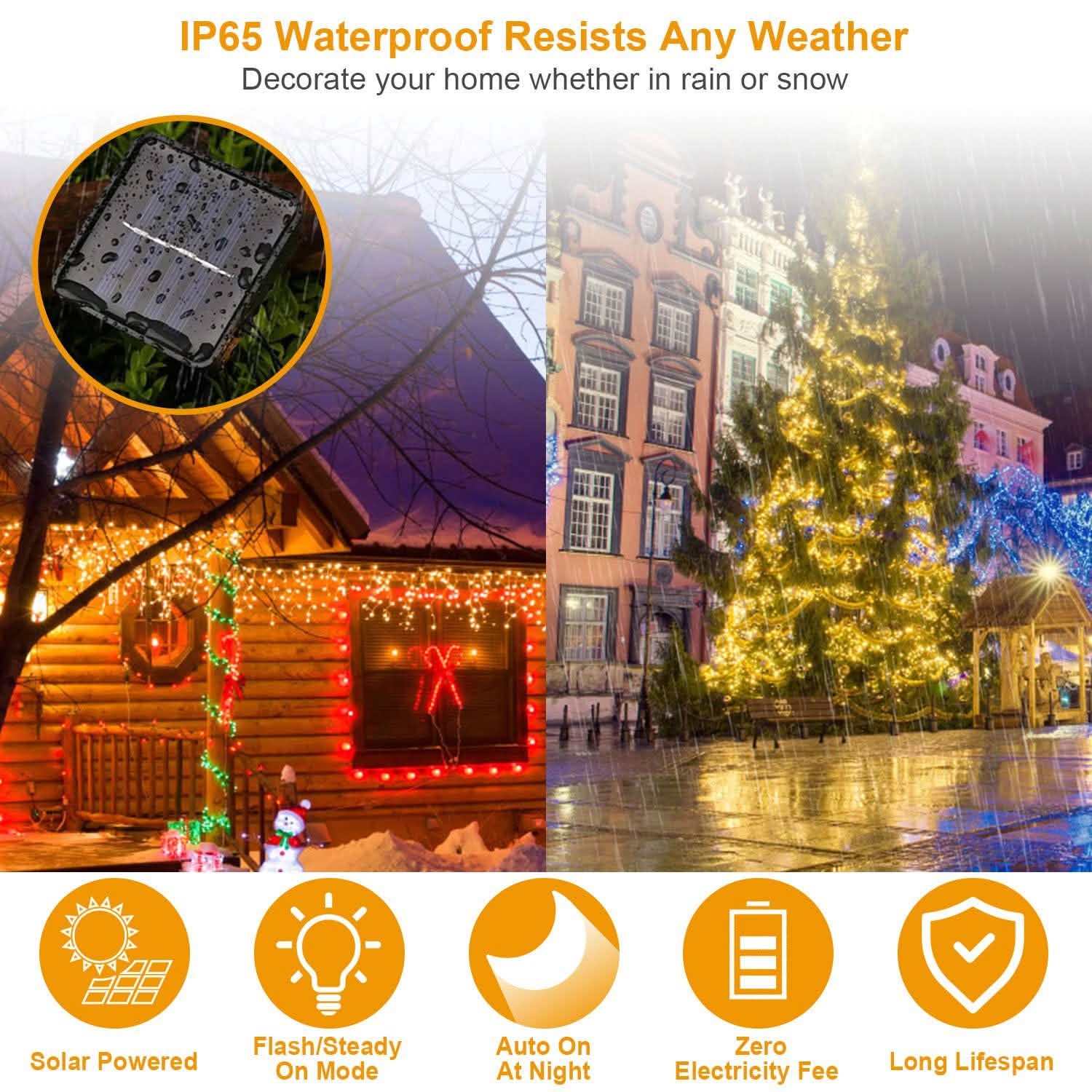 100 LEDs Solar String Lights DailySale