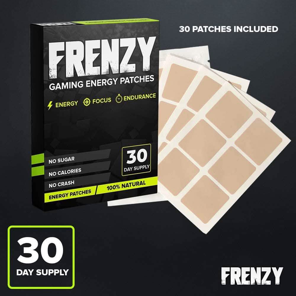 100% Natural Frenzy Gaming Energy Patches DailySale