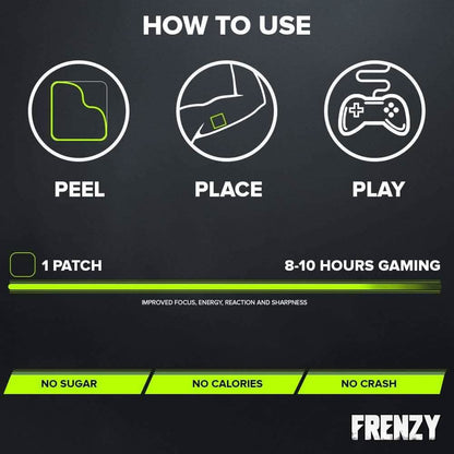 100% Natural Frenzy Gaming Energy Patches DailySale