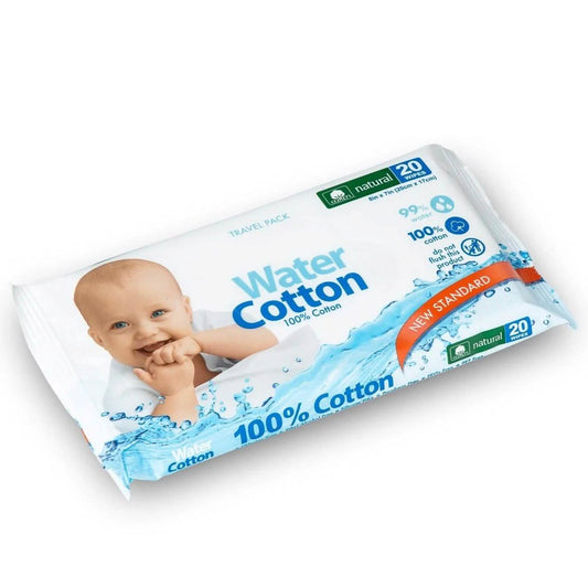 100% Organic Cotton Wet Wipes - Travel Pack 20CT DailySale