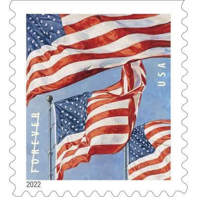 100-Pack: Forever Letter Flag Stamps DailySale