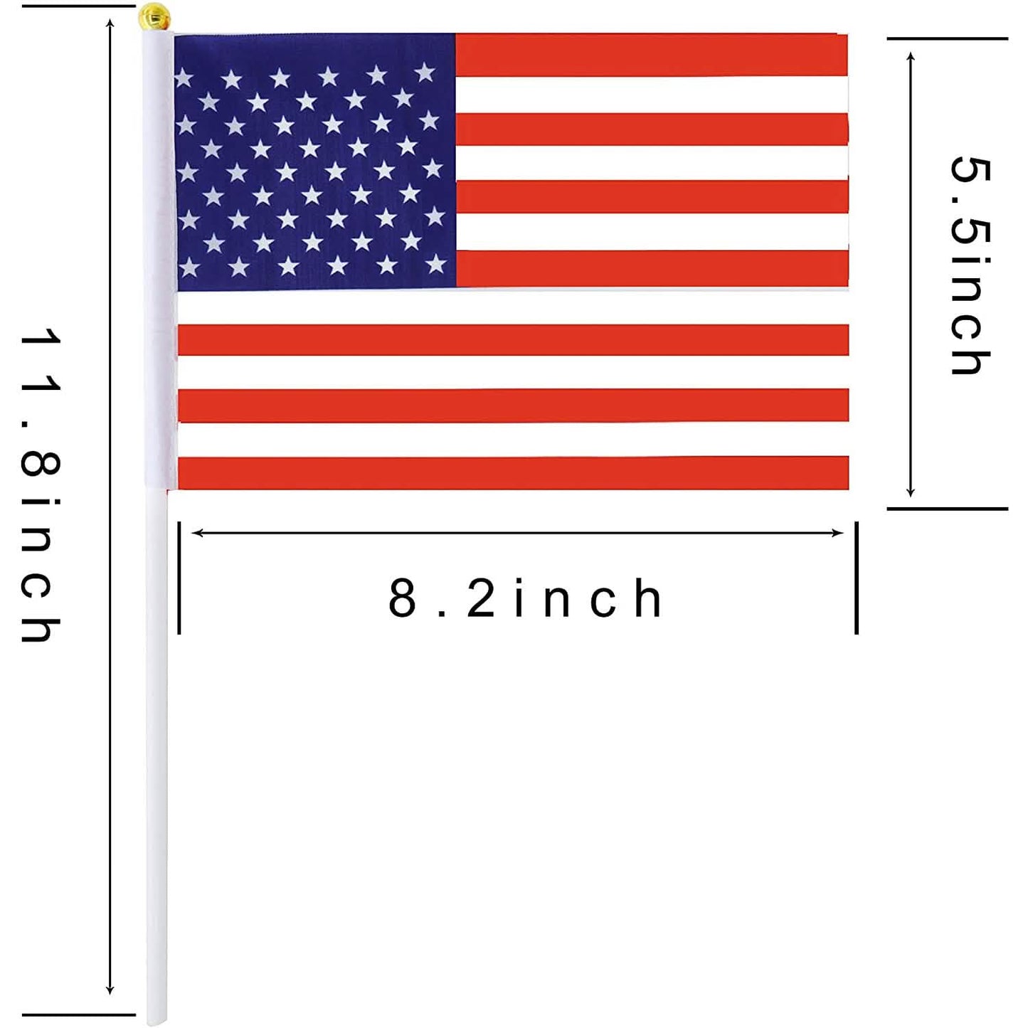 100-Pack: Handheld Small Miniature American Flag DailySale