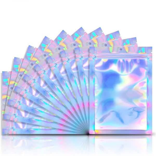 100-Pack: Resealable Holographic Foil Bags DailySale