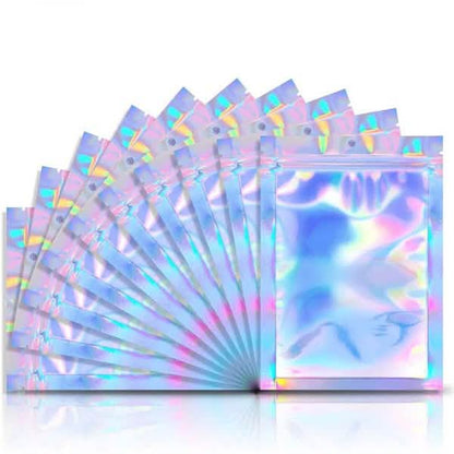 100-Pack: Resealable Holographic Foil Bags DailySale