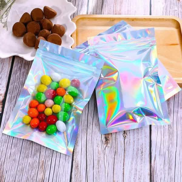 100-Pack: Resealable Holographic Foil Bags DailySale