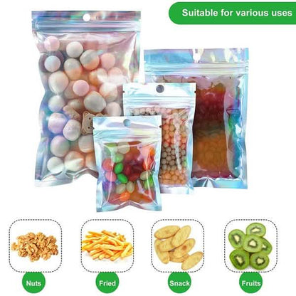 100-Pack: Resealable Holographic Foil Bags DailySale