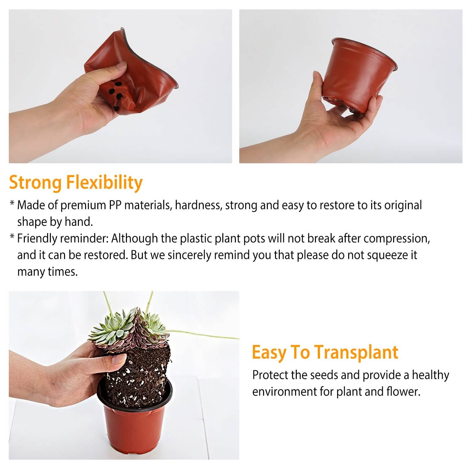 100-Piece: Plastic Plant Nursery Pots DailySale