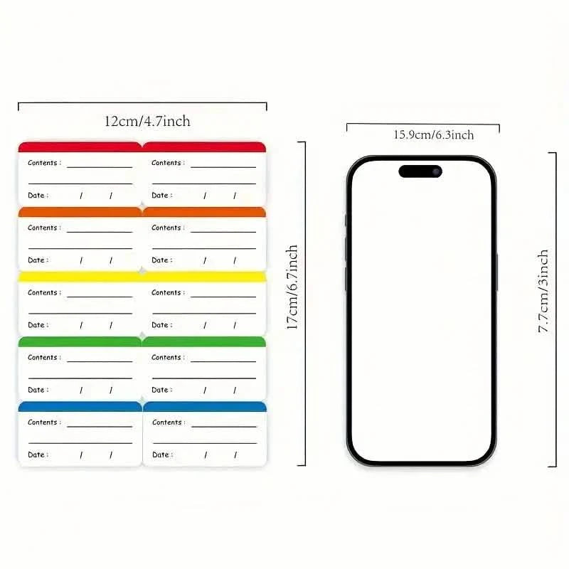100-Pieces: Colored Freezer Labels Food Storage Labels Stickers DailySale