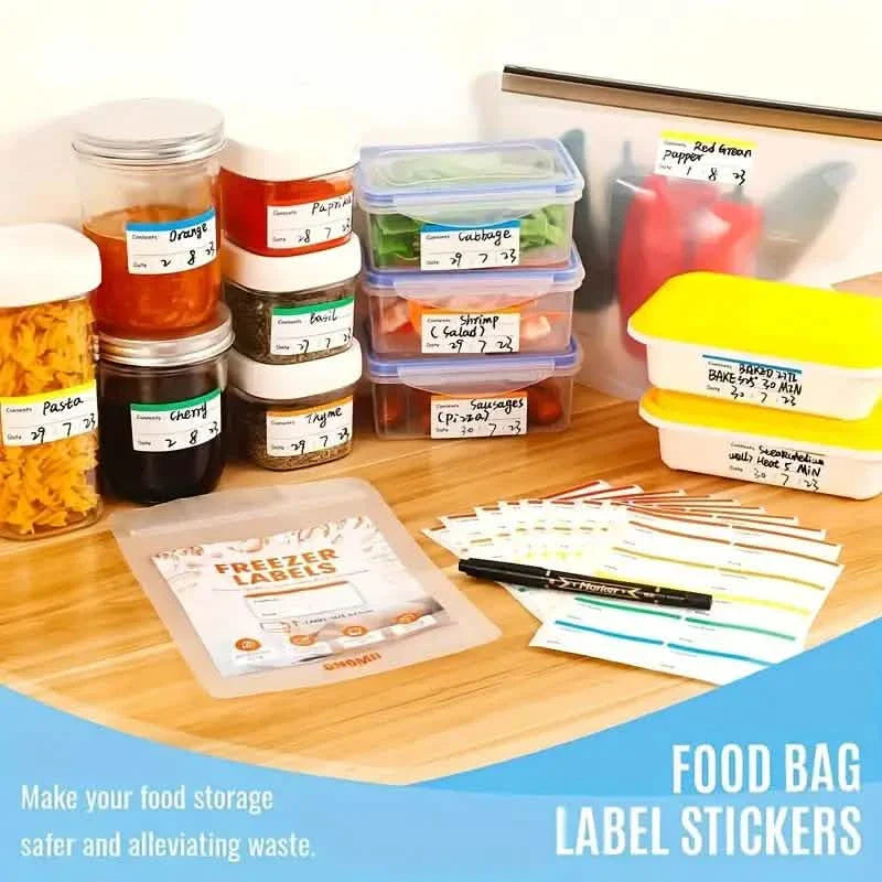 100-Pieces: Colored Freezer Labels Food Storage Labels Stickers DailySale