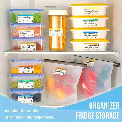 100-Pieces: Colored Freezer Labels Food Storage Labels Stickers DailySale