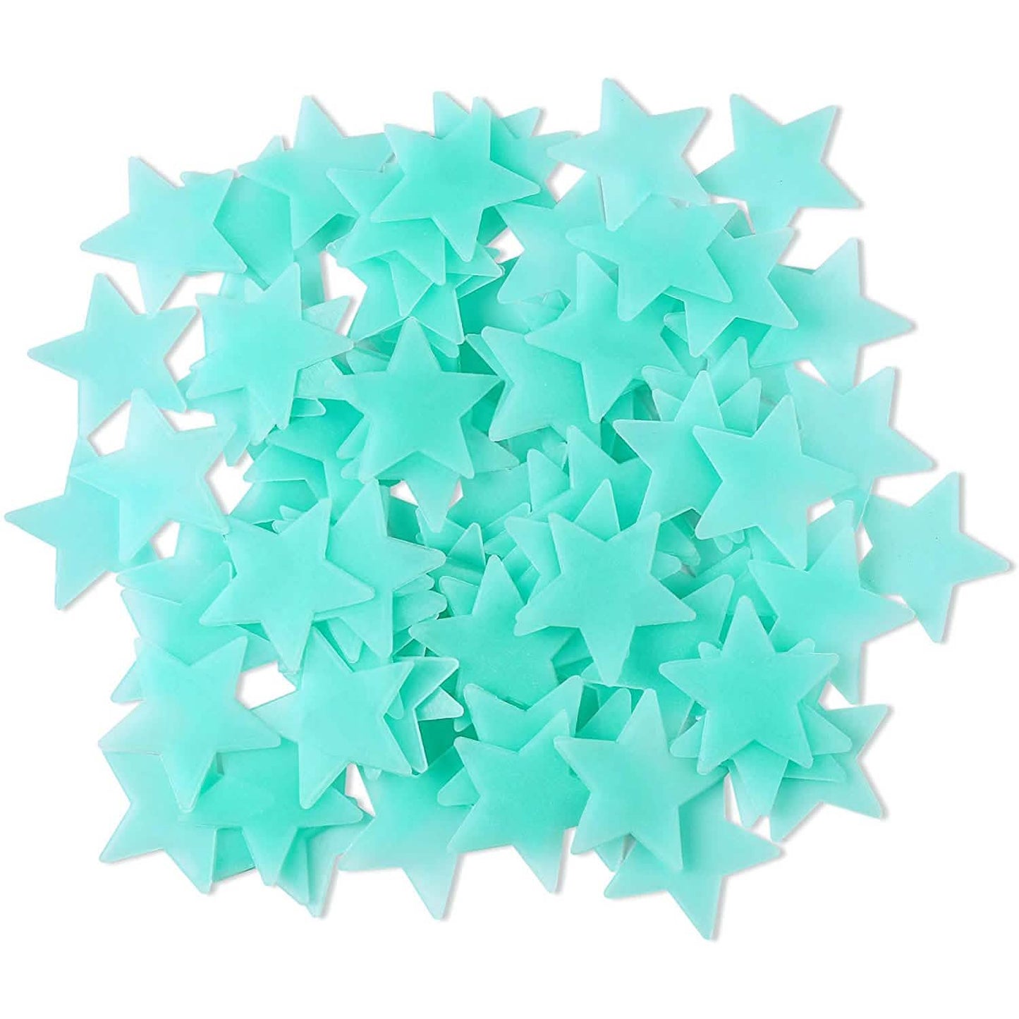 100-Pieces: Colorful Luminous Stars Plastic Wall Sticker DailySale