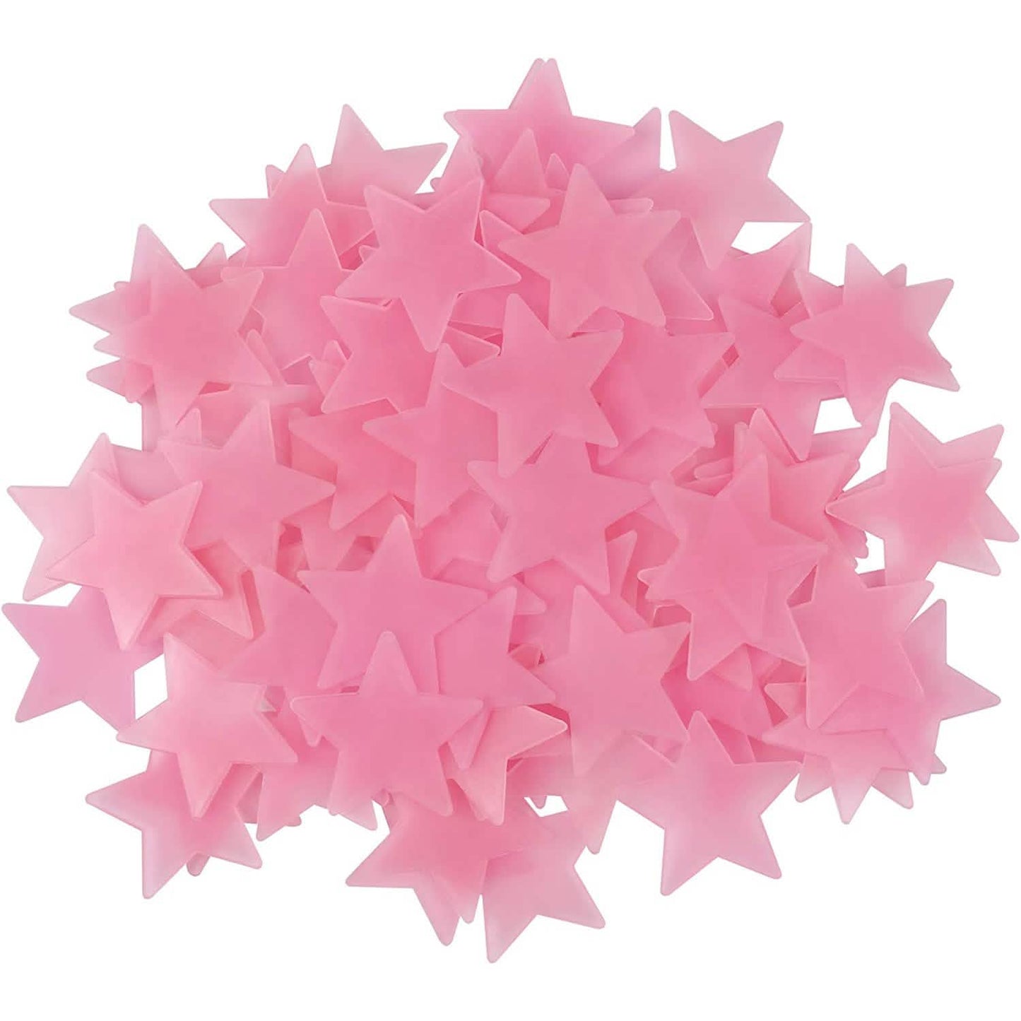 100-Pieces: Colorful Luminous Stars Plastic Wall Sticker DailySale