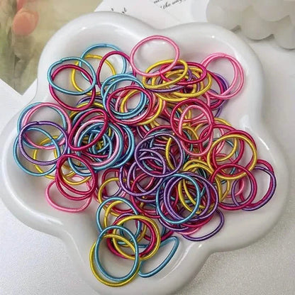 100-Pieces: High Elastic Leather Hair Rope Ponytail Bands - Seamless DailySale
