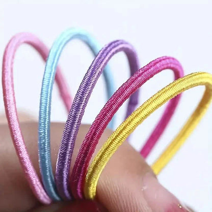 100-Pieces: High Elastic Leather Hair Rope Ponytail Bands - Seamless DailySale