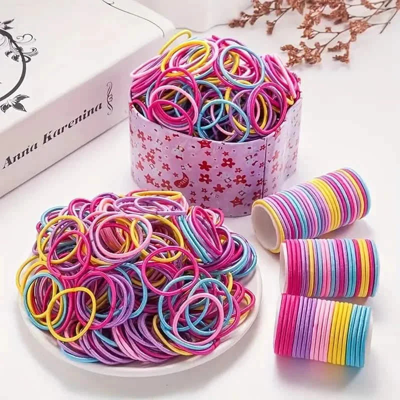 100-Pieces: High Elastic Leather Hair Rope Ponytail Bands - Seamless DailySale