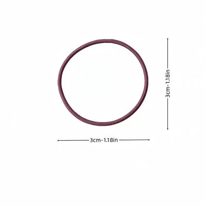 100-Pieces: High Elastic Leather Hair Rope Ponytail Bands - Seamless DailySale