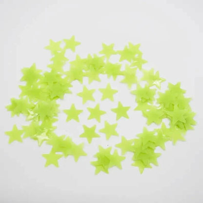 100-Pieces: Luminous Glow in the Dark Star Wall Stickers DailySale