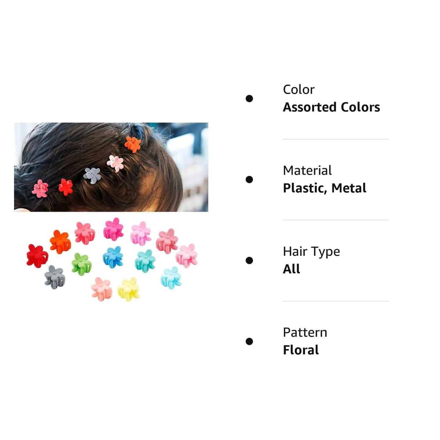 100-Pieces: Non-Slip Colorful Mini Hair Claw Clips Clamps Accessories DailySale