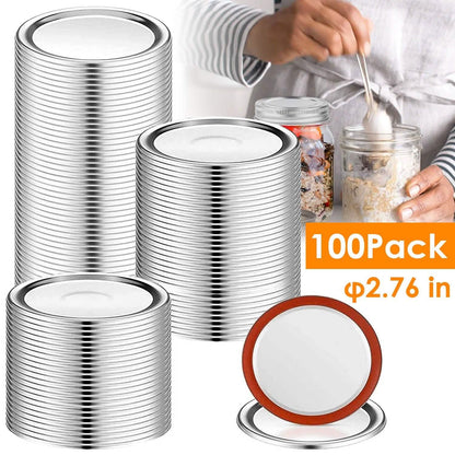 100-Pieces: Regular Mouth Canning Lids DailySale