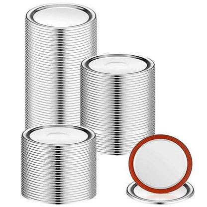 100-Pieces: Regular Mouth Canning Lids DailySale