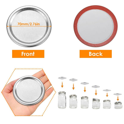 100-Pieces: Regular Mouth Canning Lids DailySale