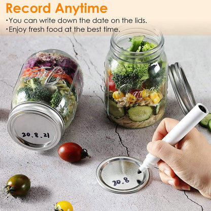100-Pieces: Regular Mouth Canning Lids DailySale