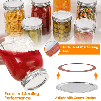 100-Pieces: Regular Mouth Canning Lids DailySale