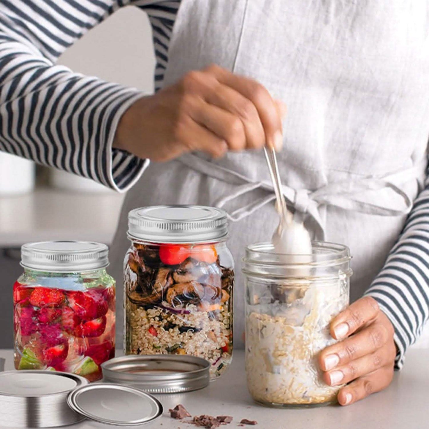100-Pieces: Regular Mouth Canning Lids DailySale